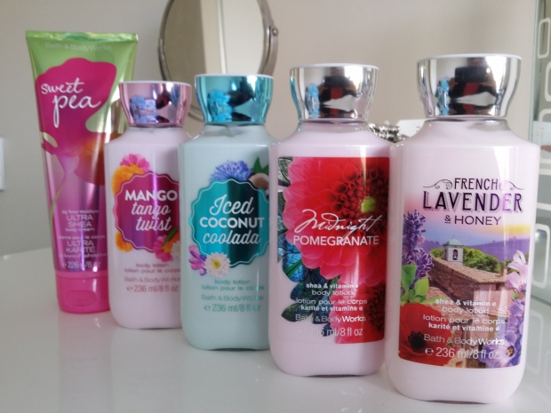 Bath and Body Works lotions